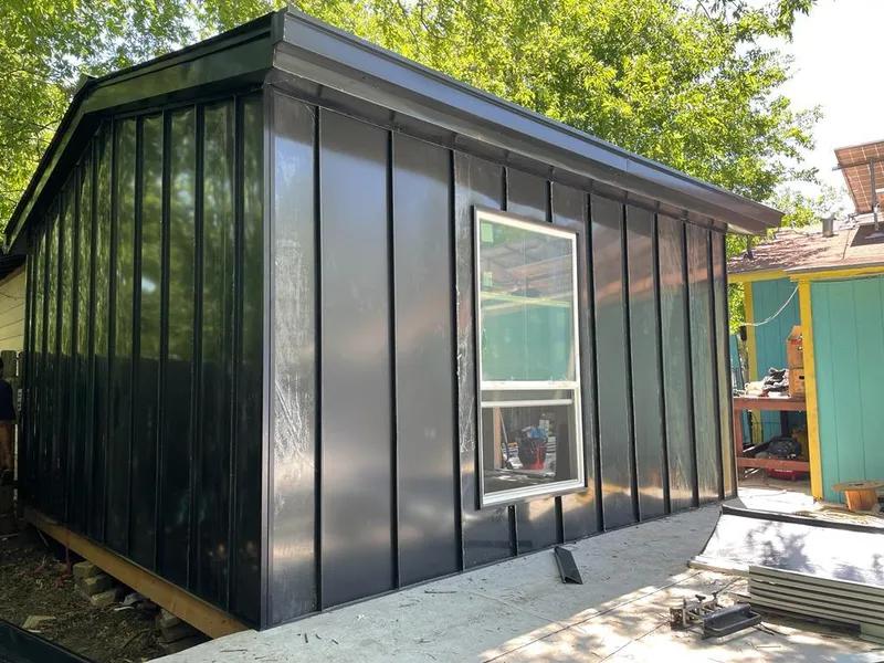 Black standing seam metal wall panels for Metal Roof Installation in Sellersburg