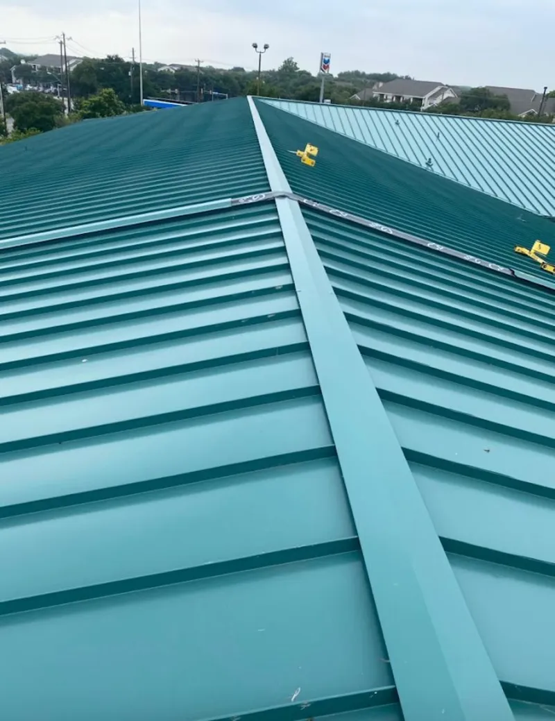 Green commercial metal roof ridge and valley for Metal Roof Repair in Sellersburg