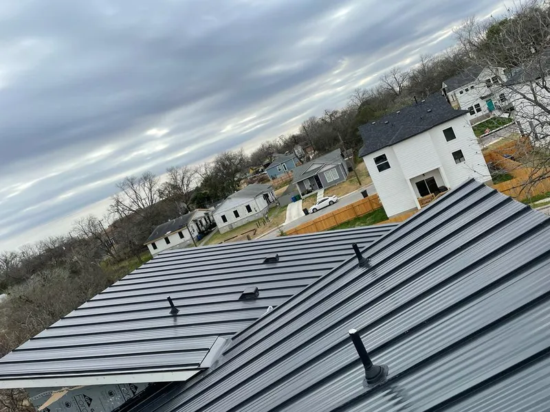 Standing seam metal roof panels with vents for Skylight Repair in Sellersburg